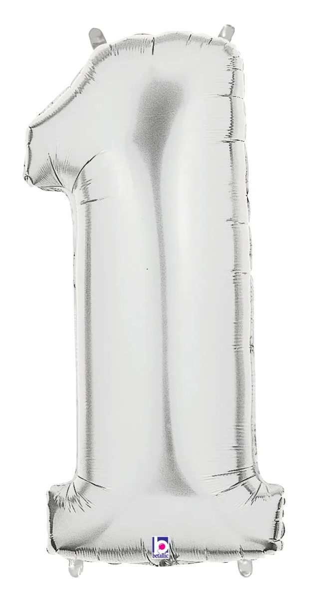 betallic-number-1-silver-zahlenballon-34-14-7-silber image 1