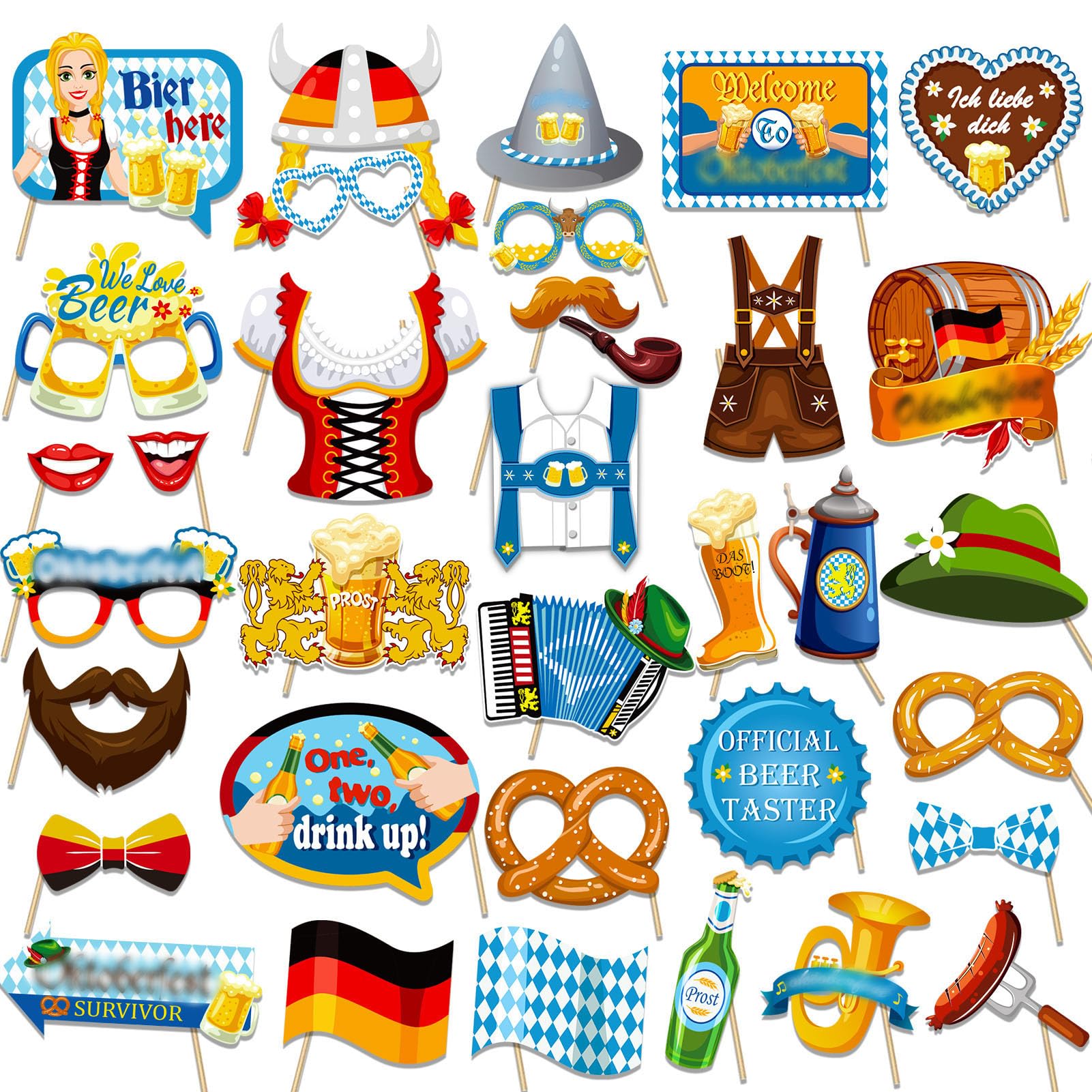 howaf-oktoberfest-fotorequisiten-photo-booth-props-35-stueck image 1