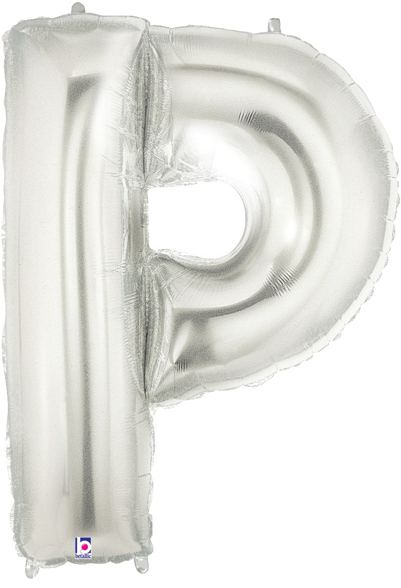 betallic-foil-balloons-buchstabe-p-folienballon-silber-14-zoll image 1