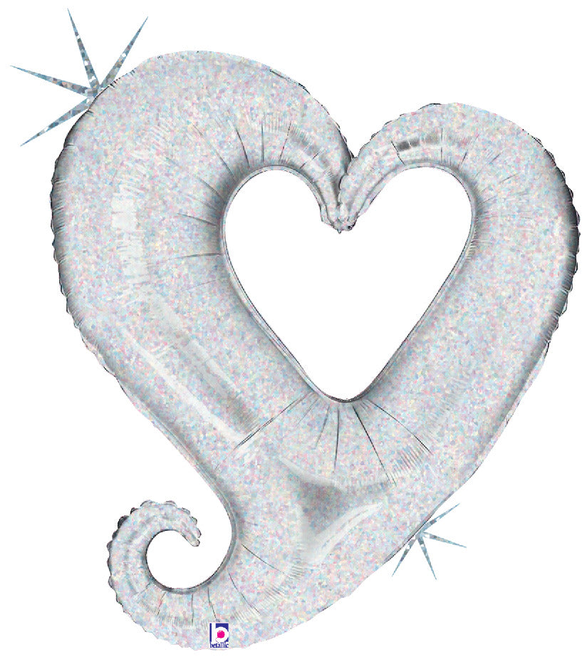 betallic-chain-of-hearts-silver-folienballon-33-silber image 1