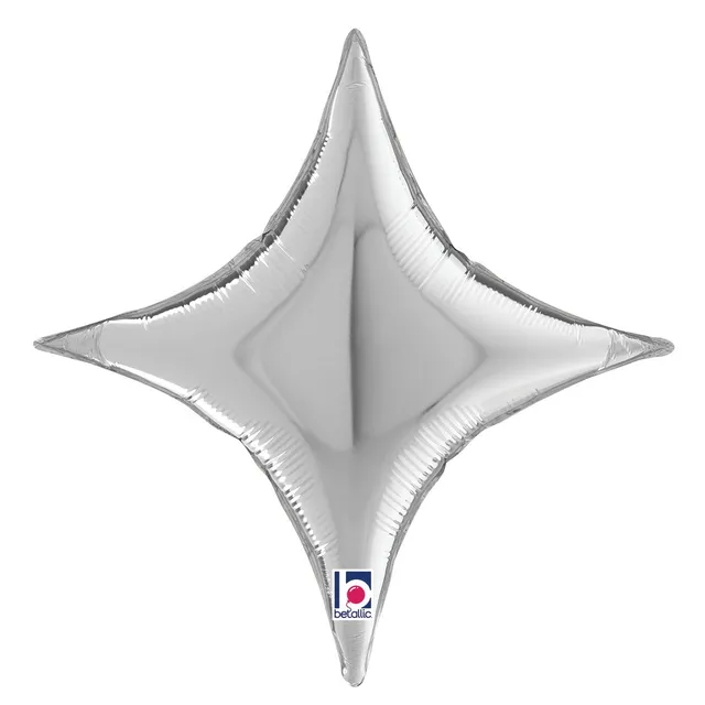 betallic-starpoint-silver-folienballon-17-stern-silber image 1