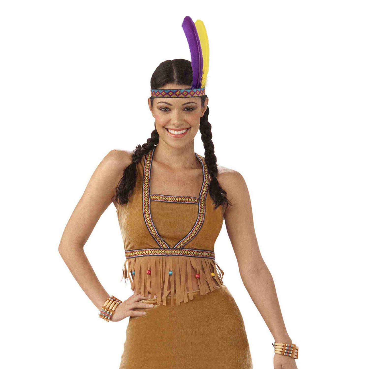 howaf-indianer-kopfschmuck-feder-stirnband-3er-pack-kost-m image 4
