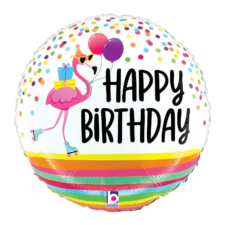 betallic-flamingo-birthday-party-folienballon-9-zoll-flamingo image 1
