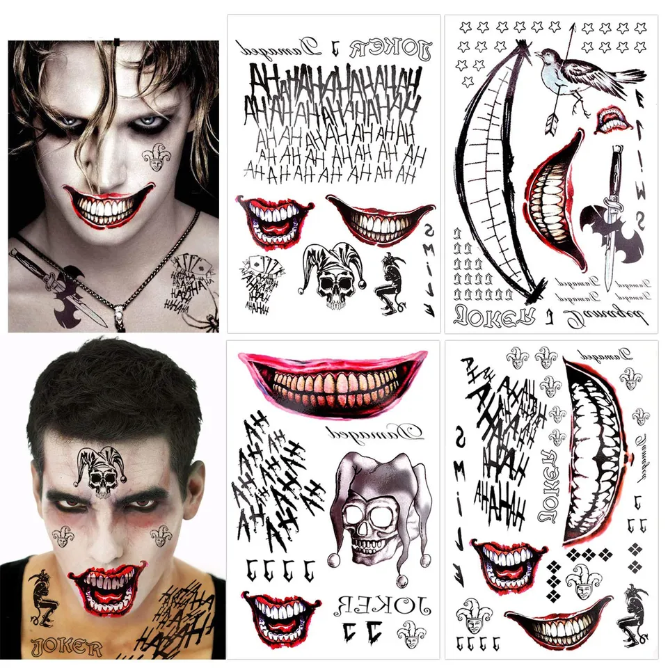 howaf-joker-tattoos-halloween-tempor-r-8-blatt image 1