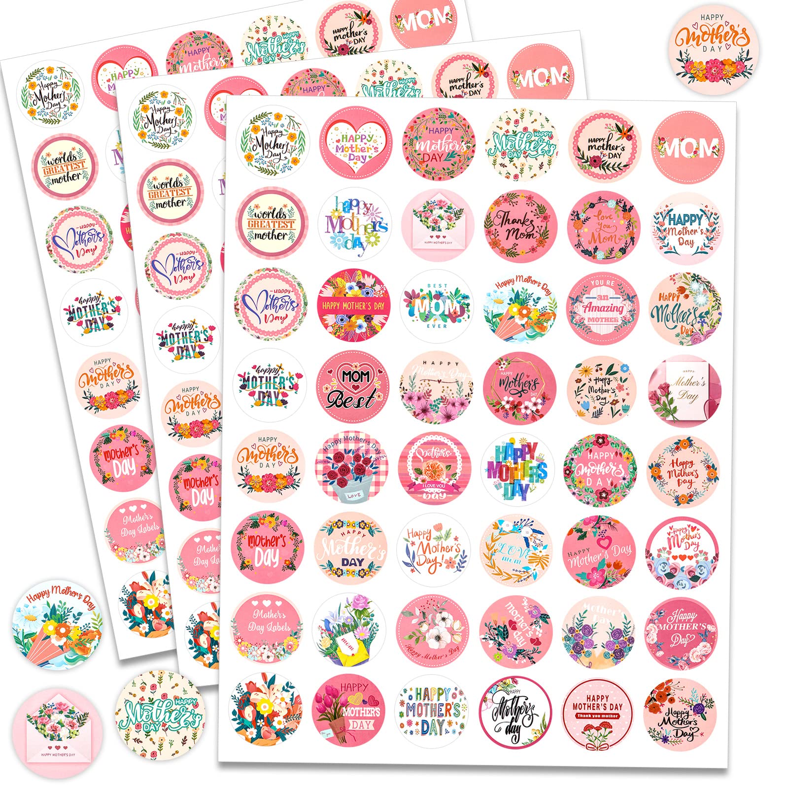 howaf-aufkleber-muttertag-deko-merci-mama-144-stk image 1