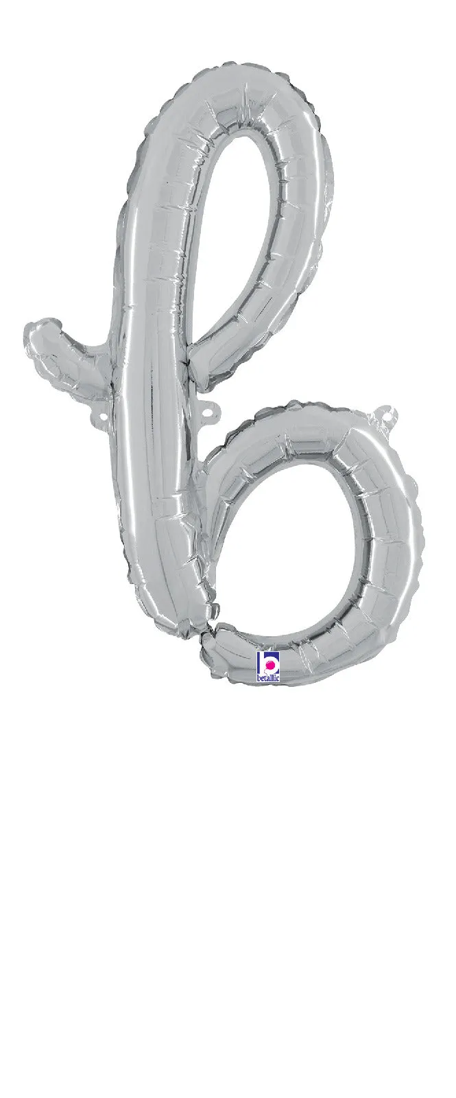 betallic-foil-balloons-script-letter-b-folienballon-24-silber image 1