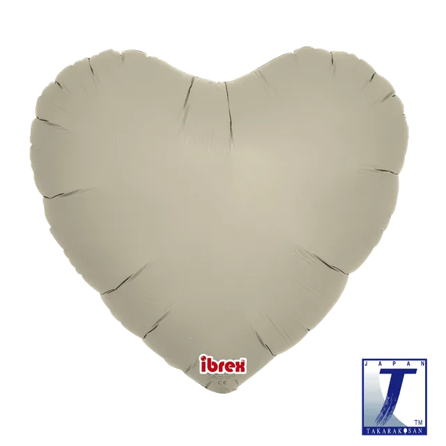 takara-ibrex-heart-14-zoll-folienballon-sand-gray image 1