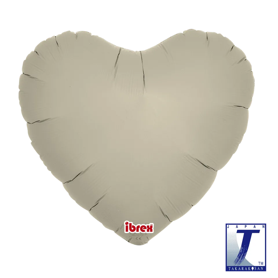 takara-ibrex-heart-14-zoll-folienballon-sand-gray image 1