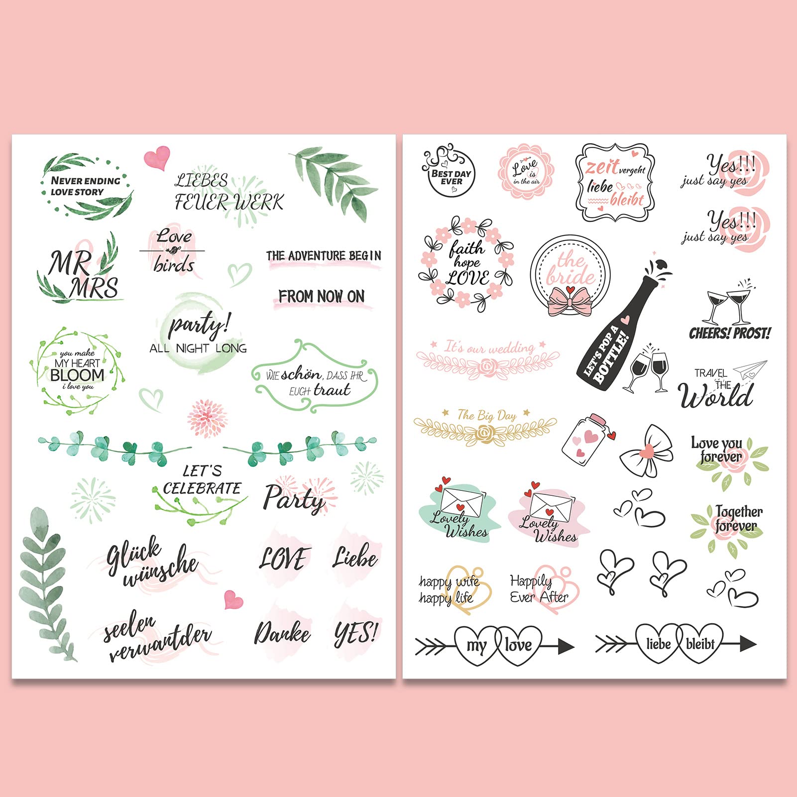 howaf-hochzeit-sticker-f-r-g-stebuch-8-b-gen-vintage-200-st-ck image 5