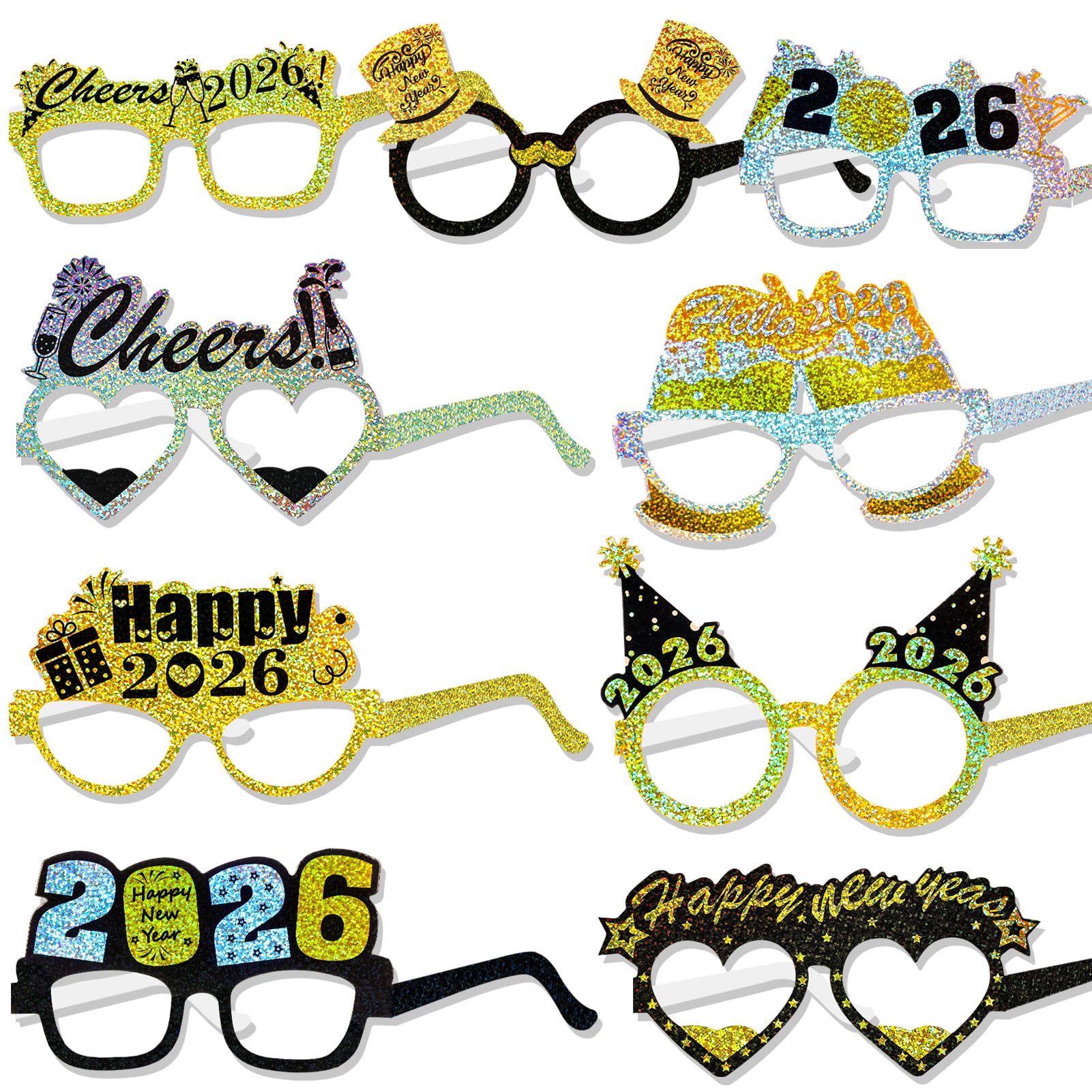 howaf-silvester-brille-2026-18-st-ck-papier-foto-requisiten image 1