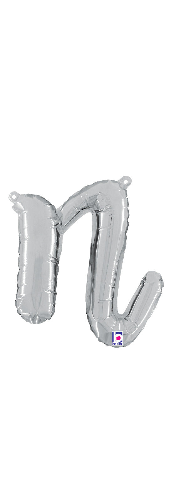 betallic-foil-balloons-script-letter-n-folienballon-14-silber image 1