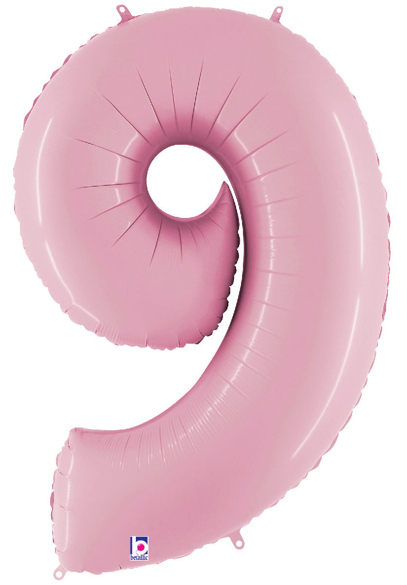 betallic-number-9-pastel-pink-folienballon-34-rosa image 1