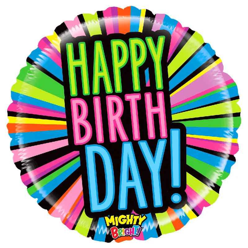 betallic-mighty-bright-birthday-blast-folienballon-21-zoll-flach image 1