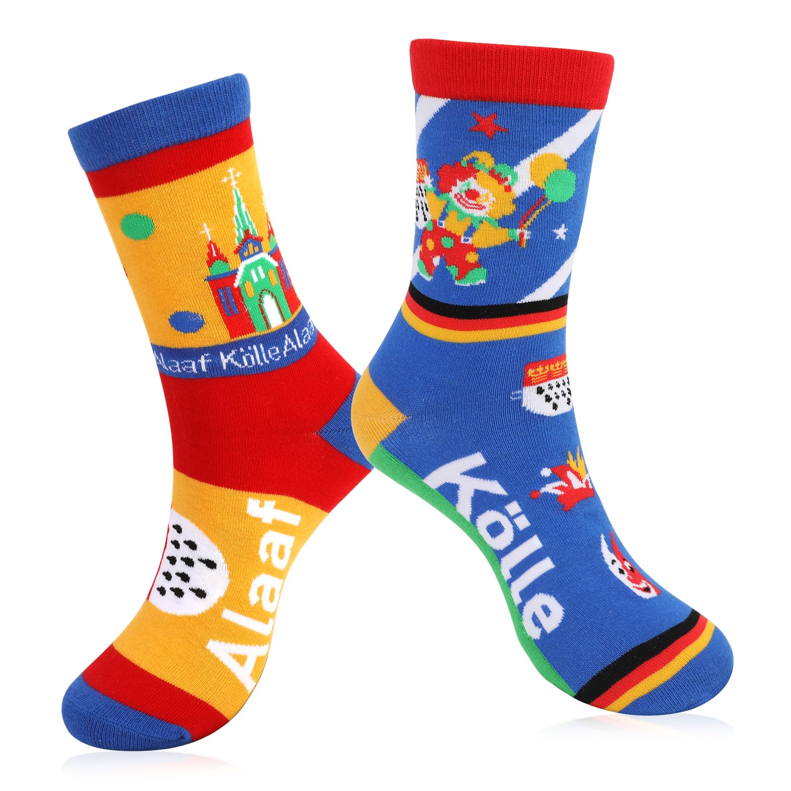howaf-k-ln-socken-karneval-mehrfarbig-k-lle-alaaf-1-paar image 1