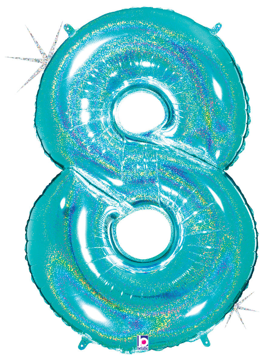 betallic-zahl-8-folienballon-robin-s-egg-blue-34-glitter image 1