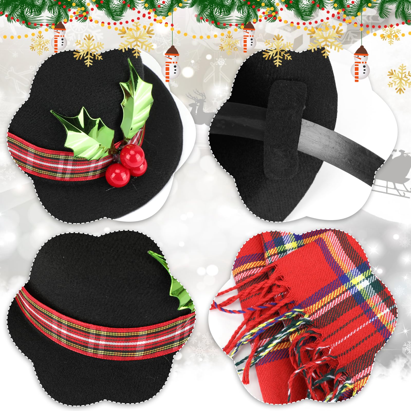 howaf-schneemann-kost-m-set-m-tze-schal-nase-handschuhe image 4