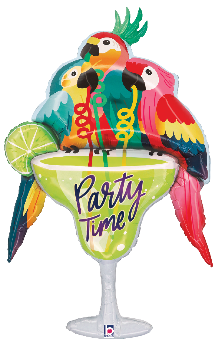 betallic-party-time-parrots-folienballon-44-bunt image 1