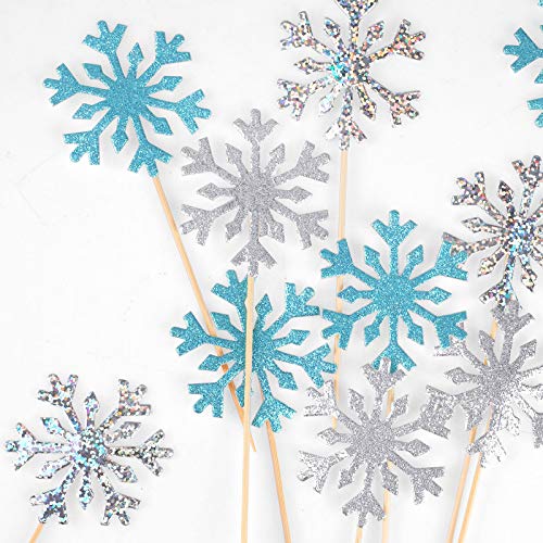 howaf-schneeflocken-tortendeko-cupcake-topper-30-st-ck-blau-silber image 8