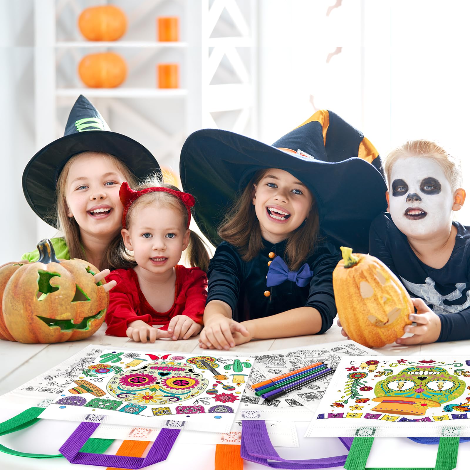 howaf-dia-de-los-muertos-t-ten-zum-bemalen-12er-bastelset-set-c image 6