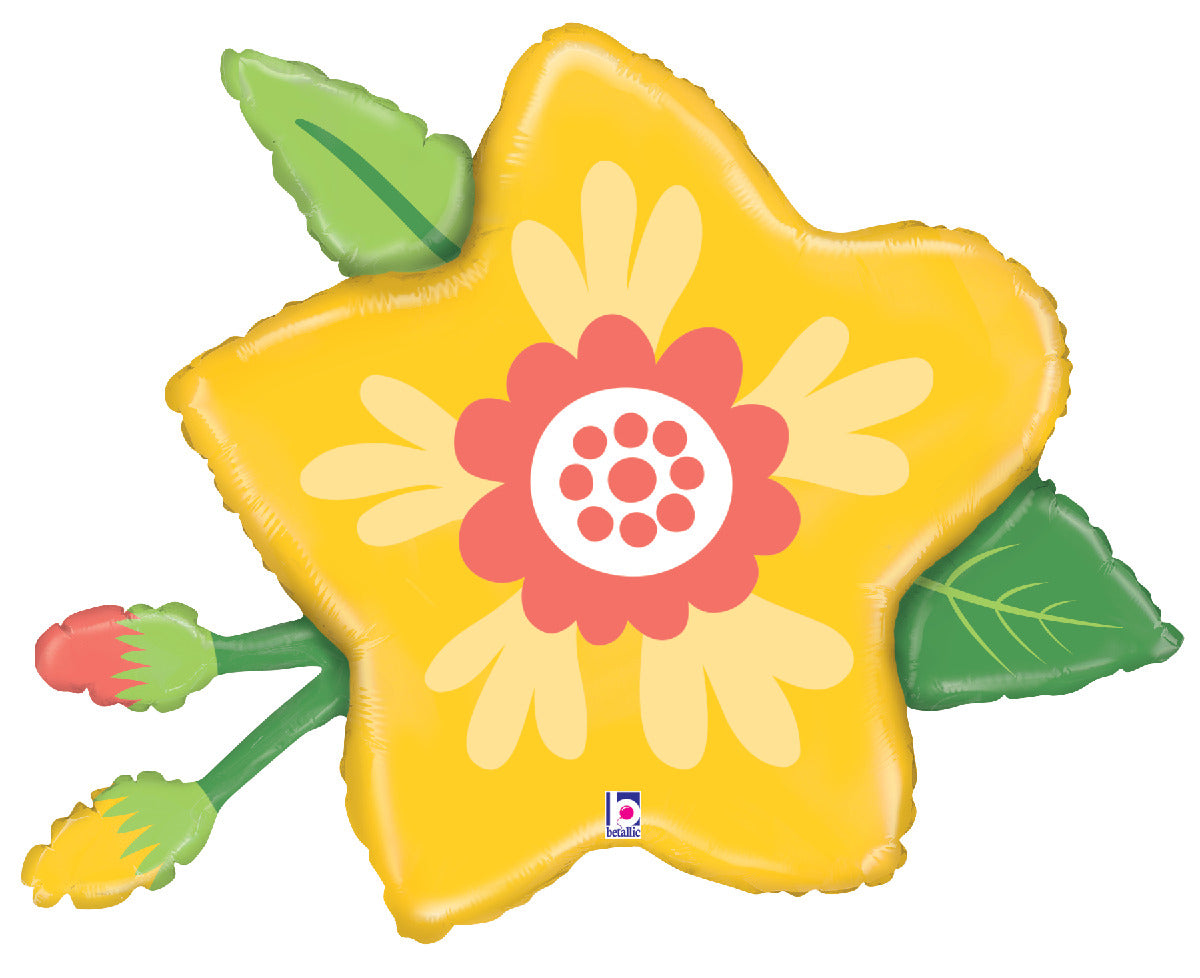 betallic-yellow-flower-folienballon-26-zoll-gelbe-blume image 1