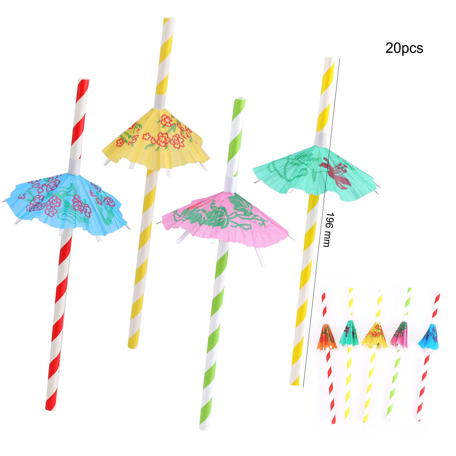 howaf-cocktail-deko-set-150-tlg-strohhalme-schirmchen-picks image 3