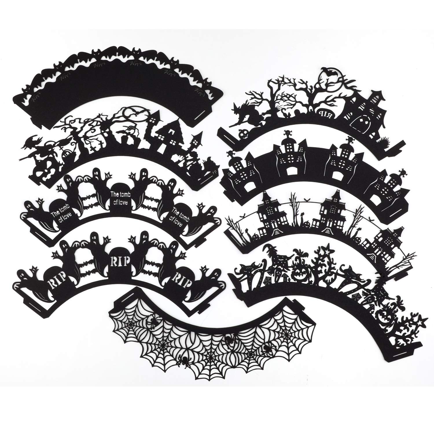 howaf-halloween-cupcake-wrappers-36-st-ck-9-motive-schwarz image 4