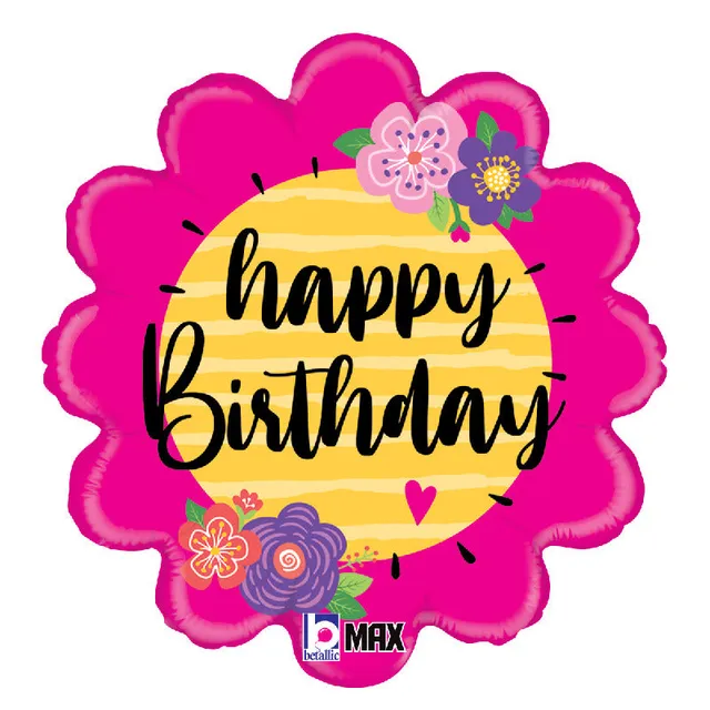 betallic-happy-birthday-flowers-folienballon-45-cm image 1