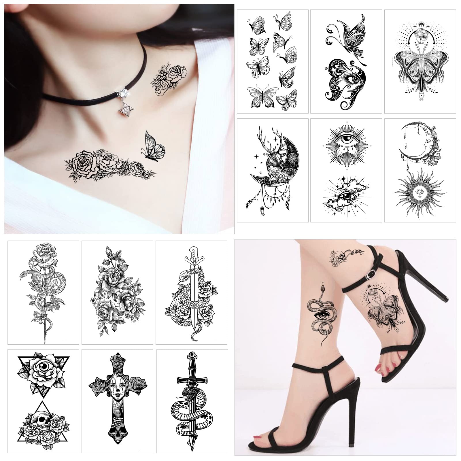 howaf-tempor-re-tattoos-52-bl-tter-schwarz-schmetterling image 5