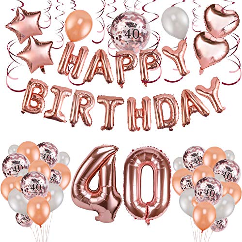 howaf-40-geburtstag-deko-set-ros-gold-ballons-happy-birthday image 7