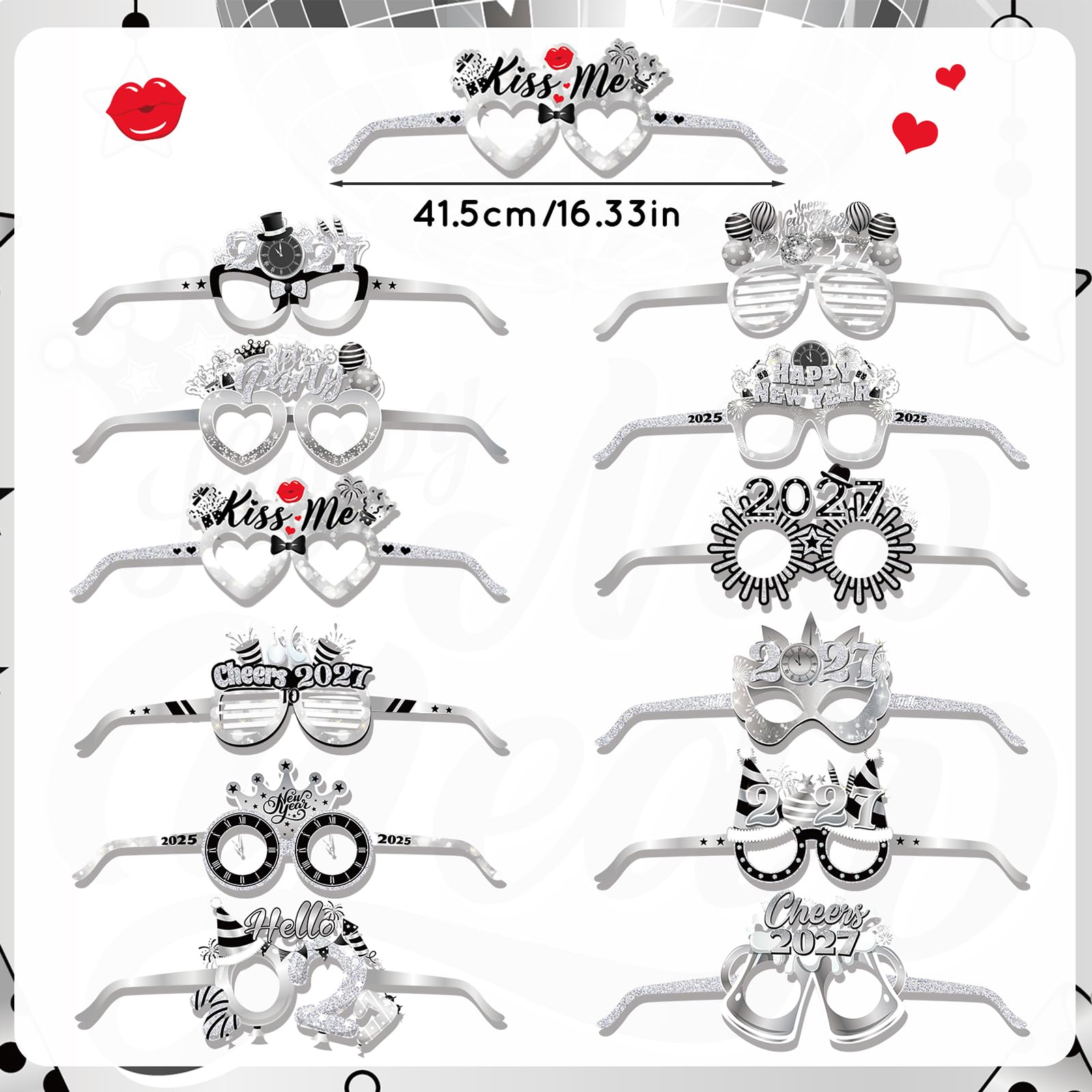 howaf-silvester-deko-2027-silber-party-set-folienballon image 4
