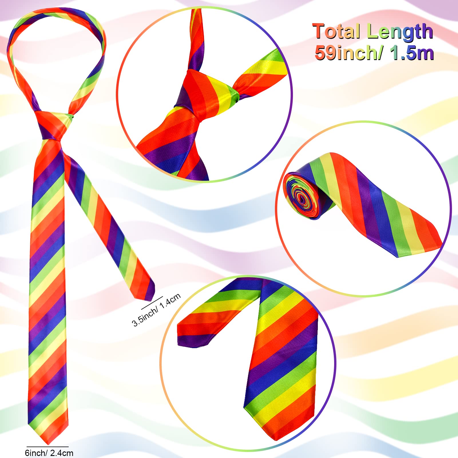 howaf-regenbogen-accessoires-6-teilig-pride-set-mit-bandana image 2