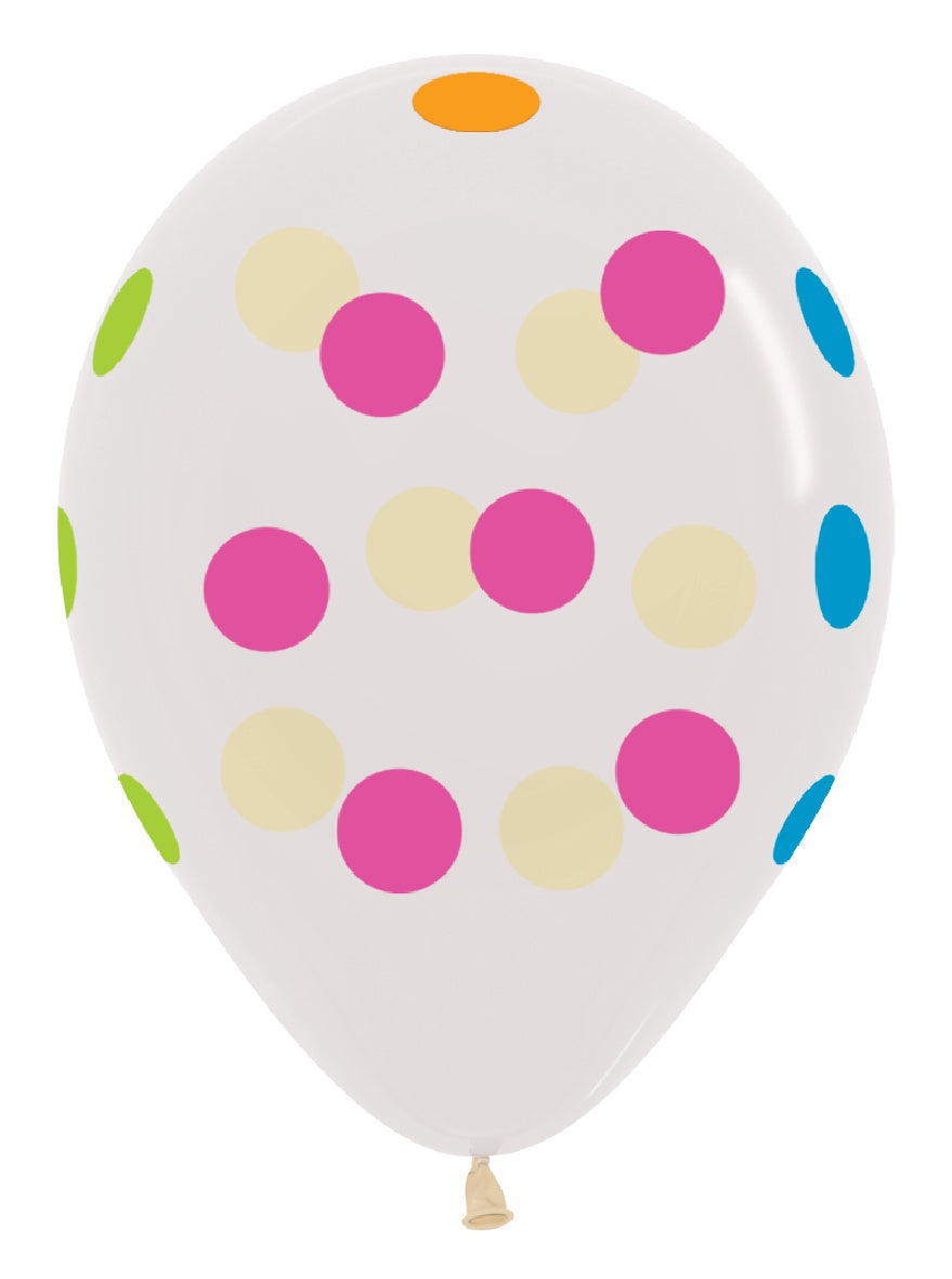 betallic-latex-polka-dot-luftballons-crystal-clear-50-st-ck image 1