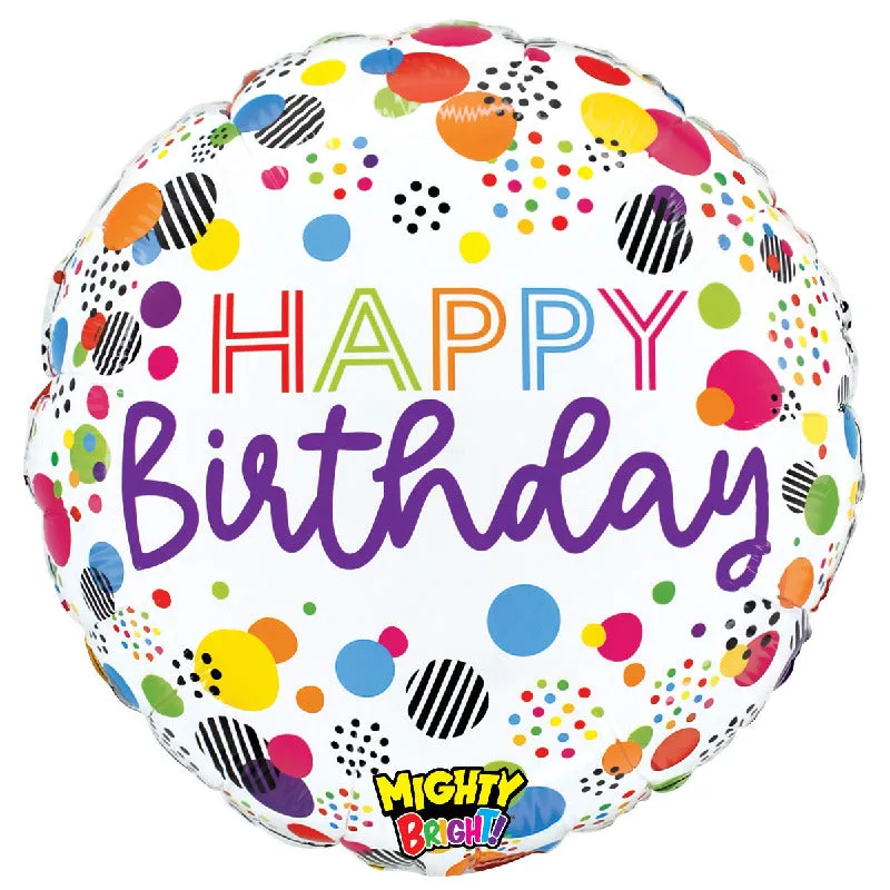 betallic-mighty-bright-birthday-dots-folienballon-21-geburtstag image 1