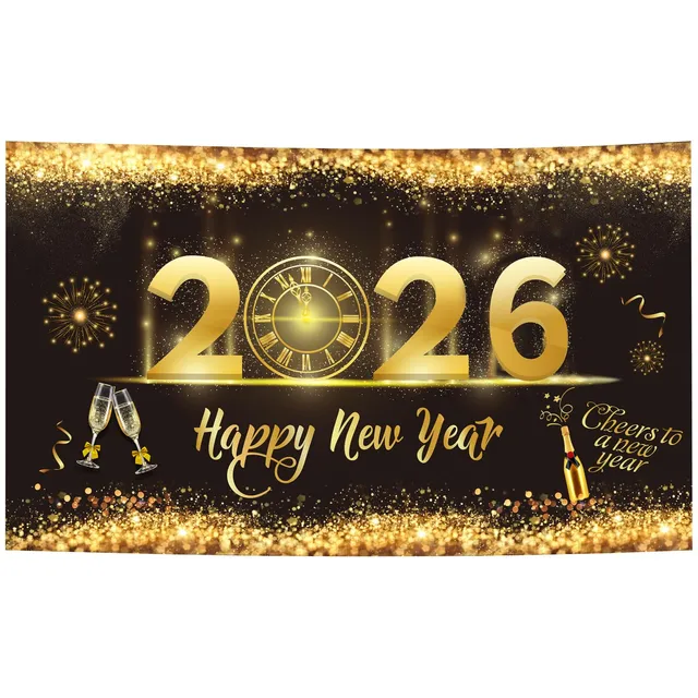 howaf-silvester-banner-2027-schwarz-gold-185x110-cm image 1