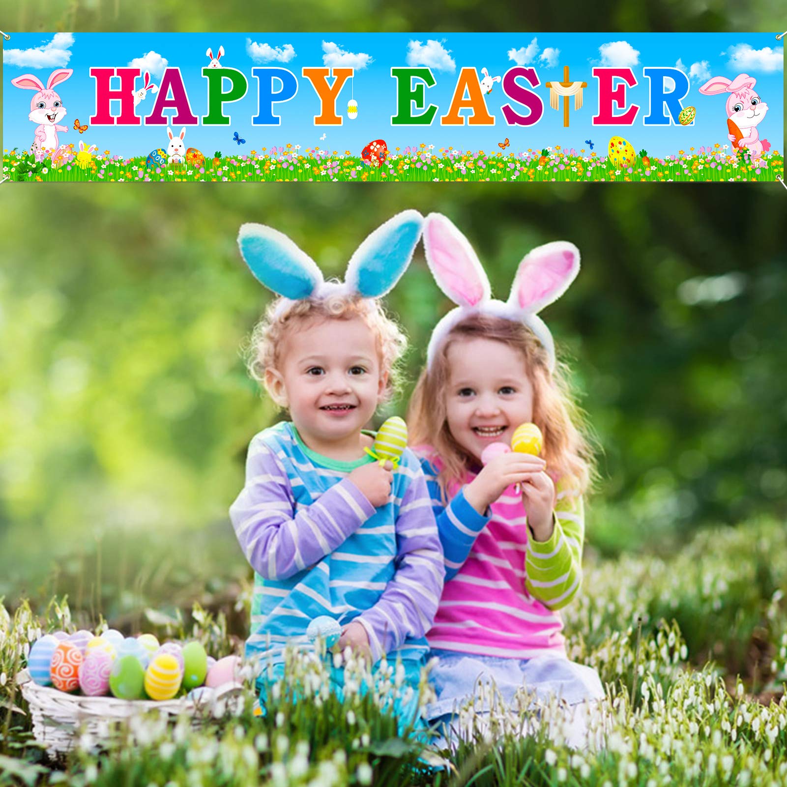 howaf-frohe-ostern-banner-stoff-180x30cm-oster-deko image 7