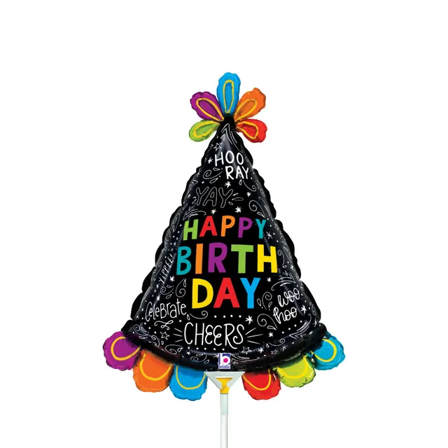 betallic-birthday-hat-doodles-folienballon-14-zoll-geburtstag image 1