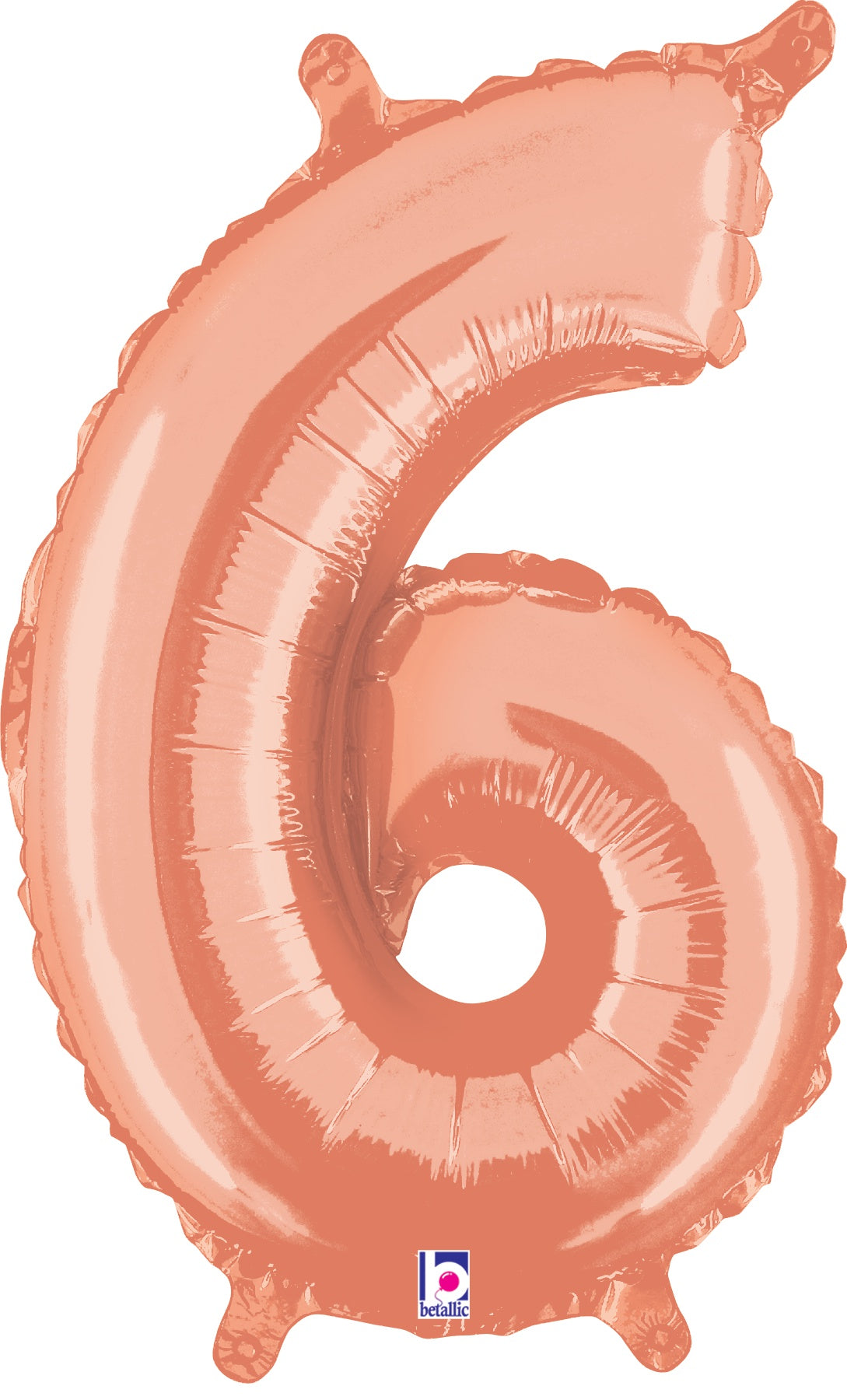 betallic-zahl-6-folienballon-14-zoll-rose-gold-holo image 2