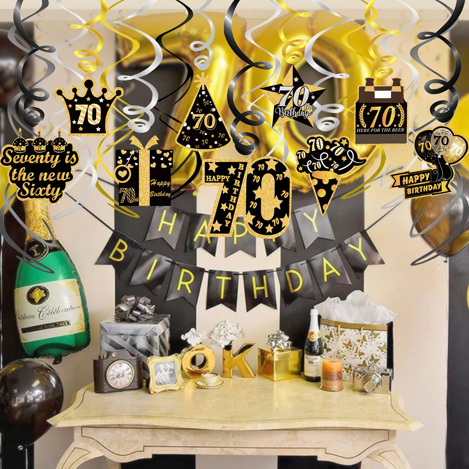 howaf-70-geburtstag-h-ngedeko-spiralen-schwarz-gold-30-st-ck image 6