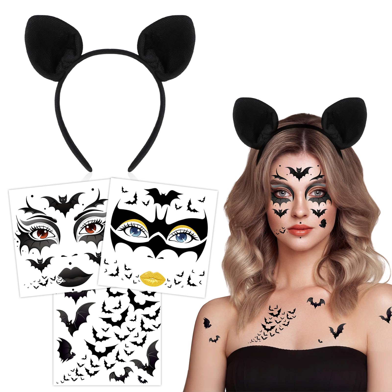 howaf-spinnen-kost-m-set-tattoo-haarreif-schwarz-a image 8