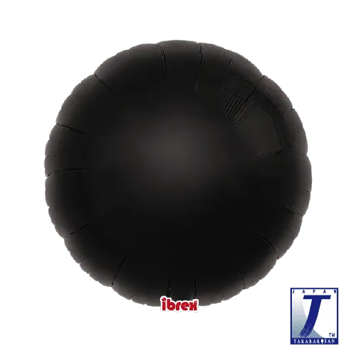 takara-ibrex-round-14-zoll-folienballon-metallic-schwarz image 1