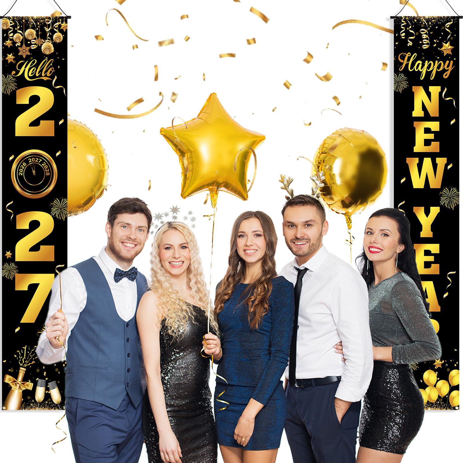 howaf-silvester-t-rbanner-set-2027-schwarz-gold-3-teilig image 7