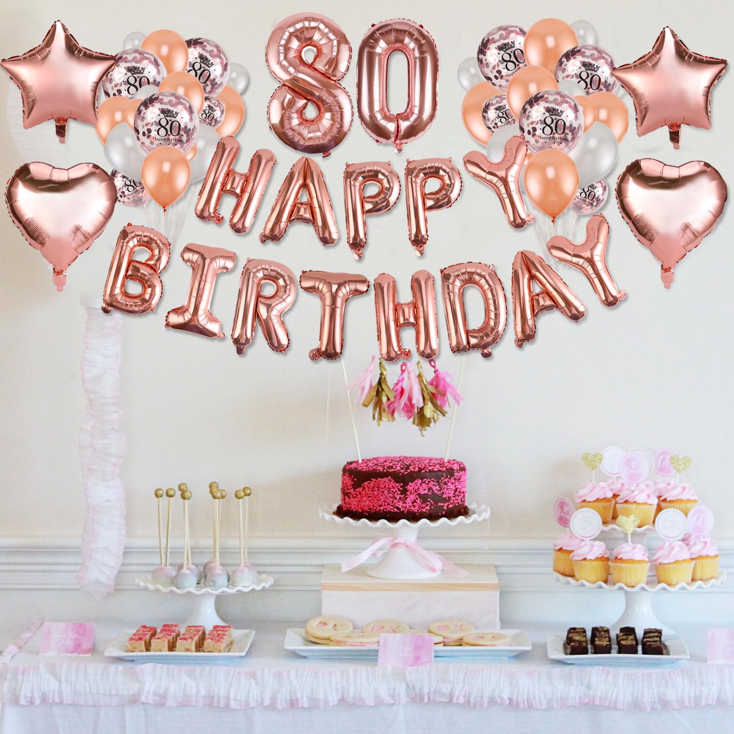 howaf-80-geburtstag-deko-luftballon-set-ros-gold-59-teilig image 5