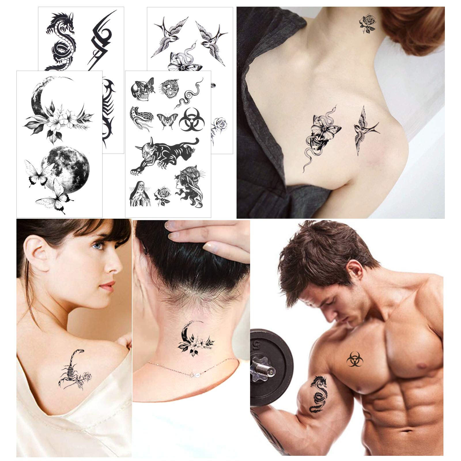 howaf-tempor-re-tattoos-schwarz-30-bl-tter-wasserdicht-klein image 6