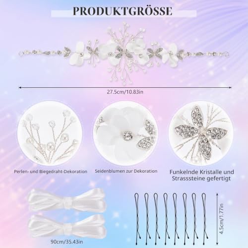 howaf-kommunion-schmuckset-haarkranz-handschuhe-5-teilig-wei-perle image 7