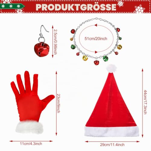 howaf-weihnachtsmann-kostuem-damen-set-muetze-handschuhe-socken image 8
