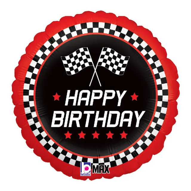 betallic-checkered-flag-birthday-folienballon-18-zoll image 1