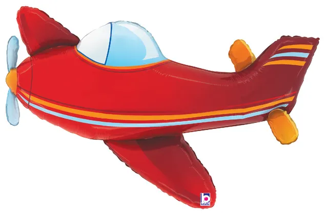 betallic-foil-balloons-red-airplane-folienballon-37-zoll-rot image 1