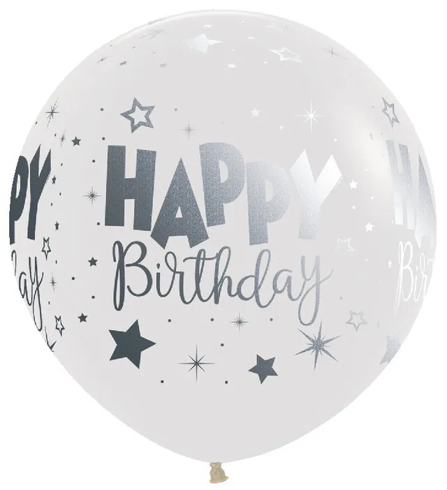betallic-happy-birthday-fantasy-latexballon-24-10er-crystal-clear image 1