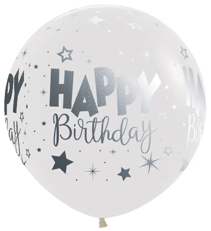 betallic-happy-birthday-fantasy-latexballon-24-10er-crystal-clear image 1