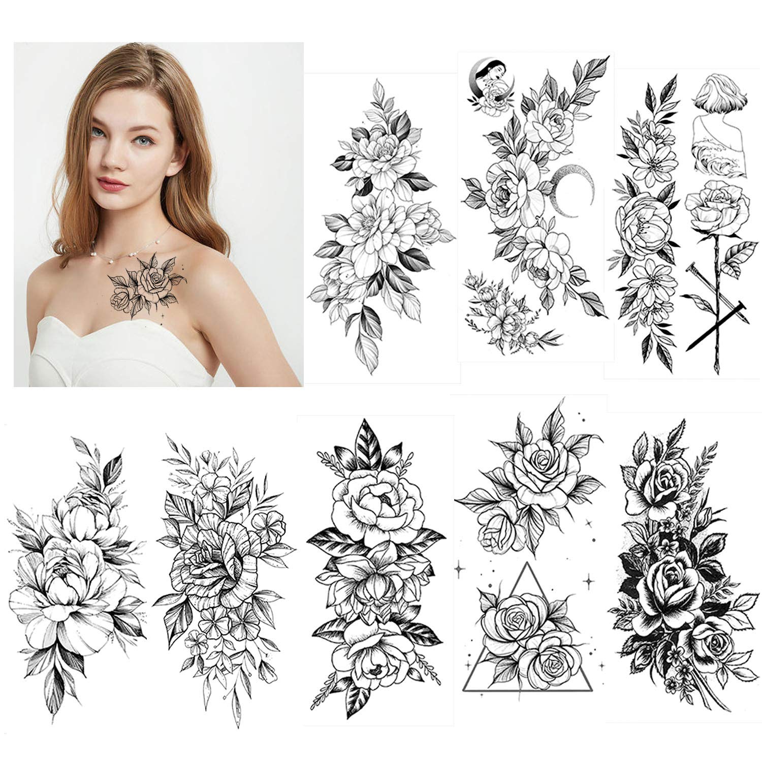 howaf-blumen-tattoos-schwarz-tempor-re-tattoos-8-bl-tter image 2